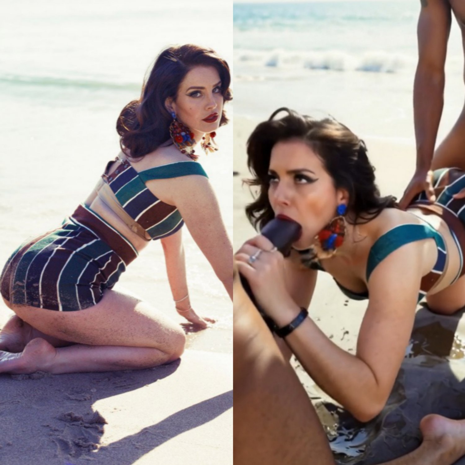 Lana Del Rey face spitroast ai #21AP50TN